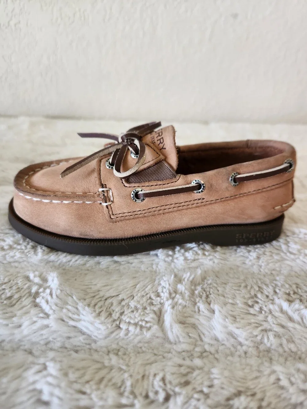 Sperry Kids' Authentic Original 2-Eye Nubuck Boat Shoe